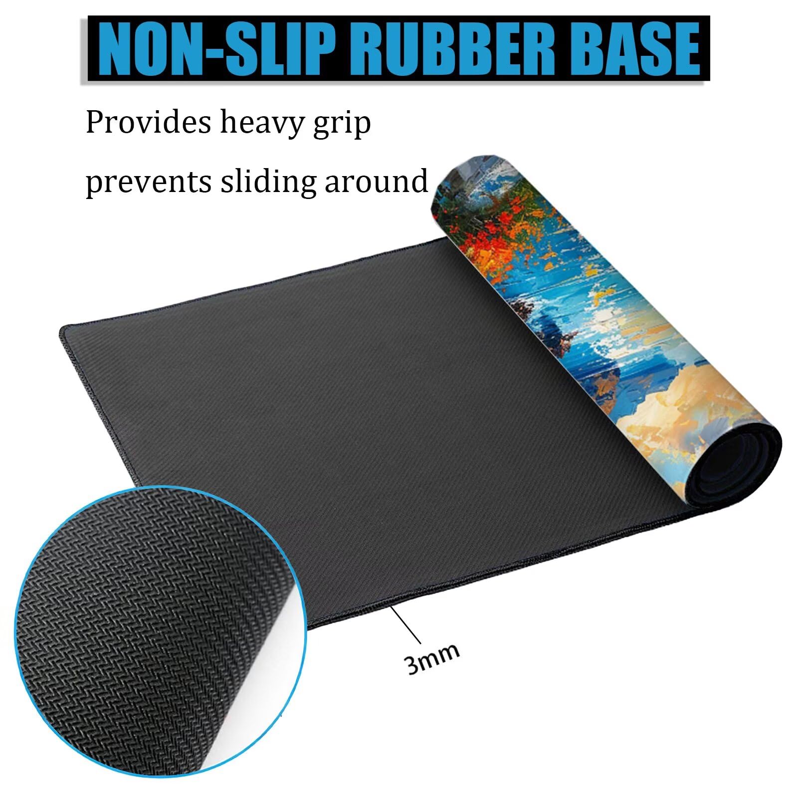 Tappetino Mouse XXL Casa 150x917 cm Mousepad Fiore Sottomano Scrivania Gaming, Base in Gomma Antiscivolo, Bordi Cuciti Rinforzati, Tappeto Mouse Grande per PC Desktop, Regalo Festa del Papà H0-838