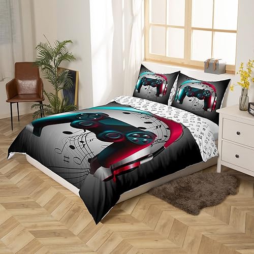 Miniatura 2 de Juego de funda de edredón para niños funda de edredón de música giratoria juego de ropa de cama de juegos para decoración de habitación de niños