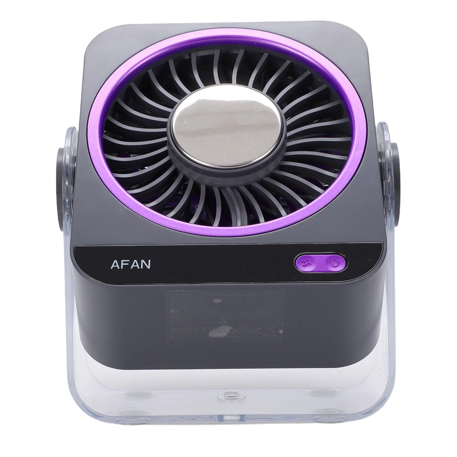Ventilador de Escritorio Portátil Semiconductor, Refrigeración por Hielo, Ventilador Silencioso Recargable por USB con 199 Velocidades para Camping, Oficina, Tamaño ABS 143x57x169mm (GRAY)