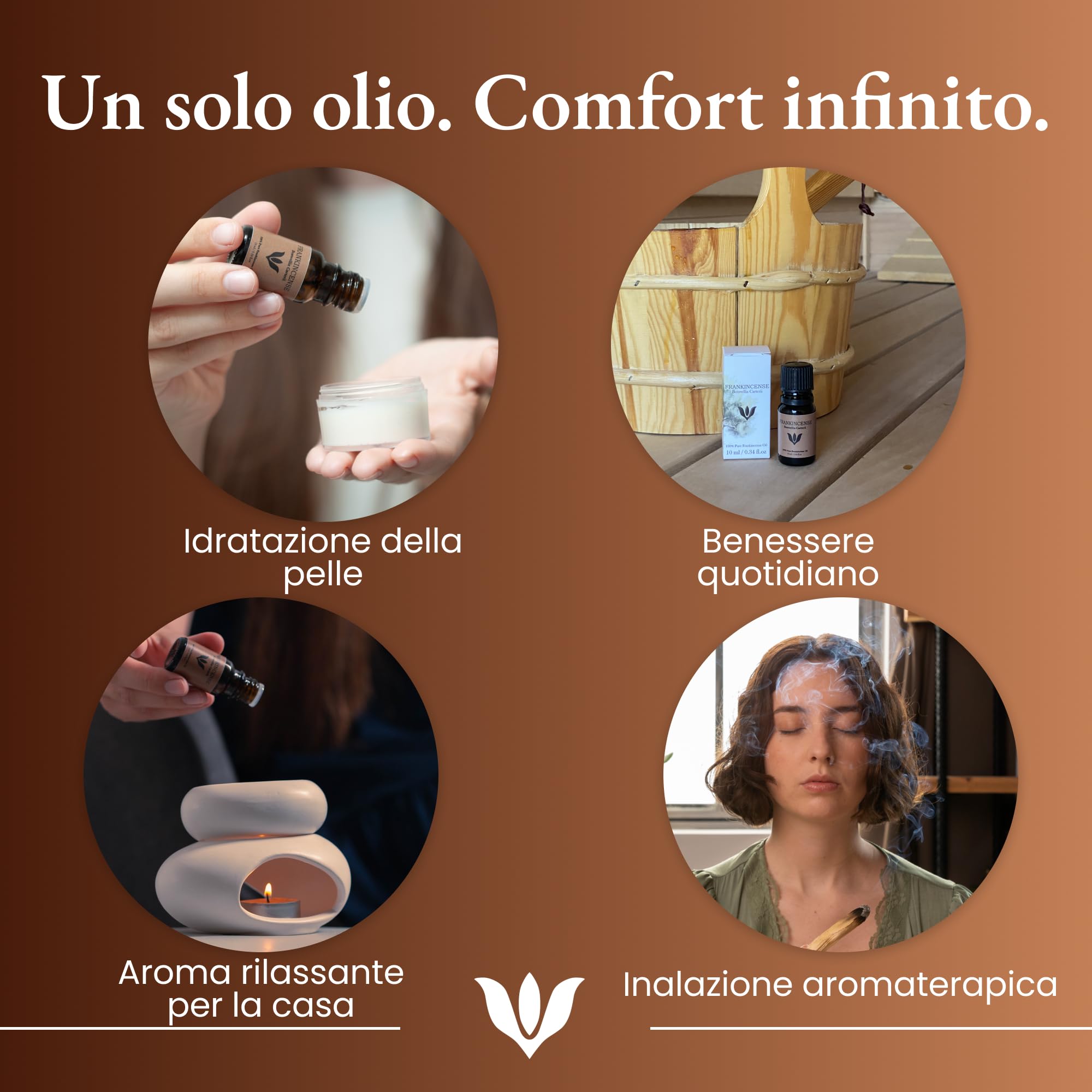 Olio Essenziale Incenso - Puro al 100%, 10ml di Incenso | Naturale Distillato a Vapore Essenziale per il Viso, Olio Per Diffusore Ambiente