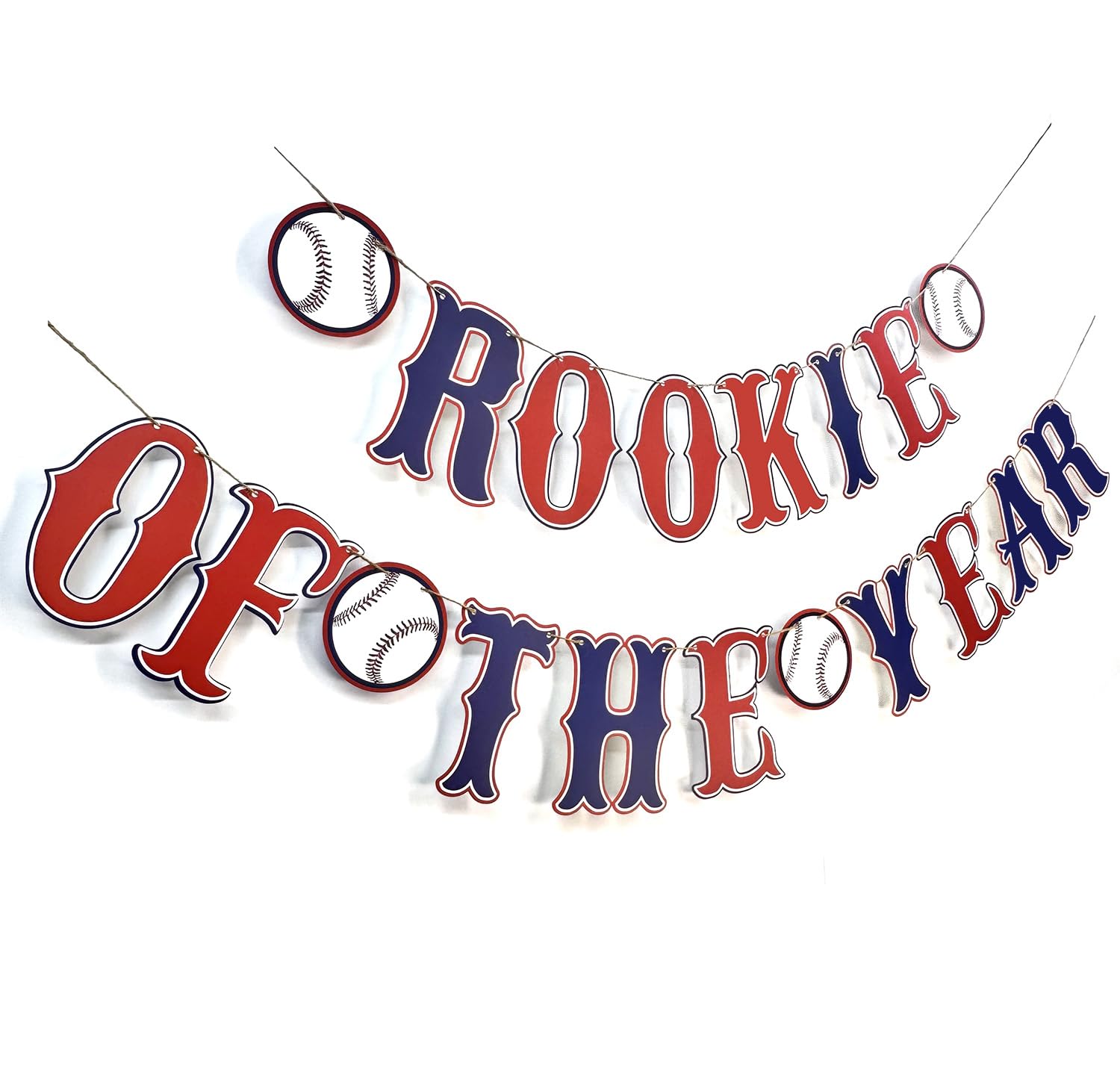 Rookie of the Year Banner,First Birthday Decoration,Baseball 1st Birthday Party Decorations