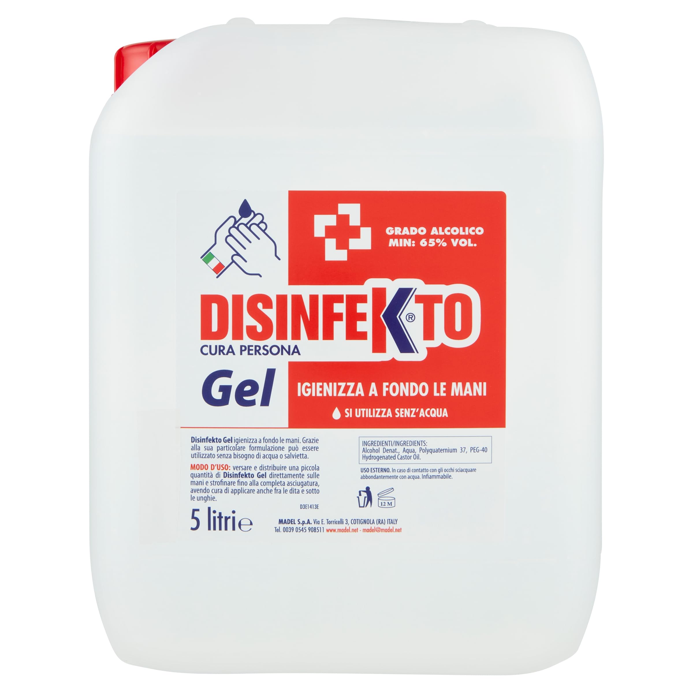 REFIAL 080340 Gel igienizzante Mani 5 l