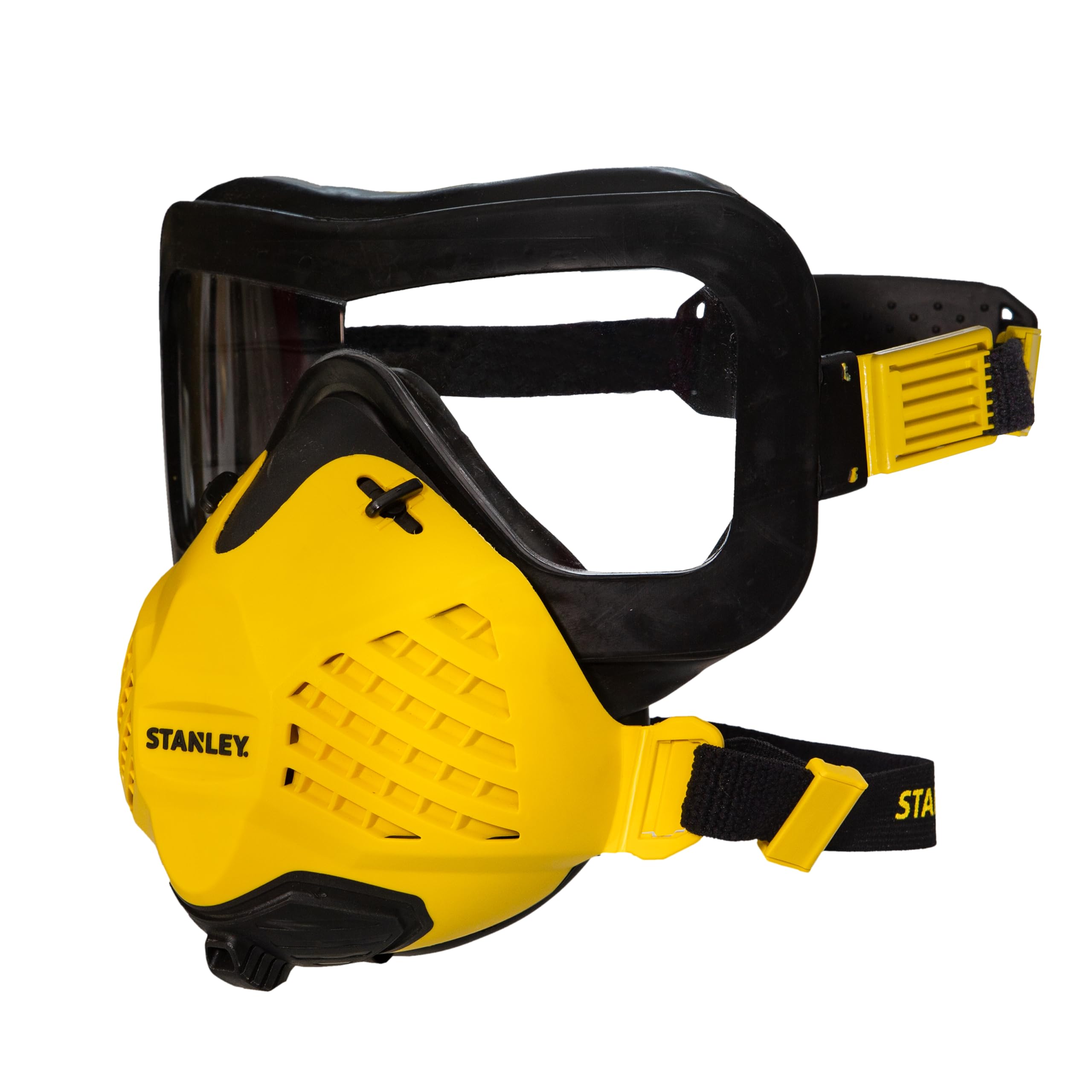 Stanley P3 Combo - Visor and Dust Mask - Face-Fit-Check Technology & Maximum 99.99% - P3 Fitted Filters Included - Goggles and Dust mask for building work, fine dust - Respirator Mask & Sanding Mask