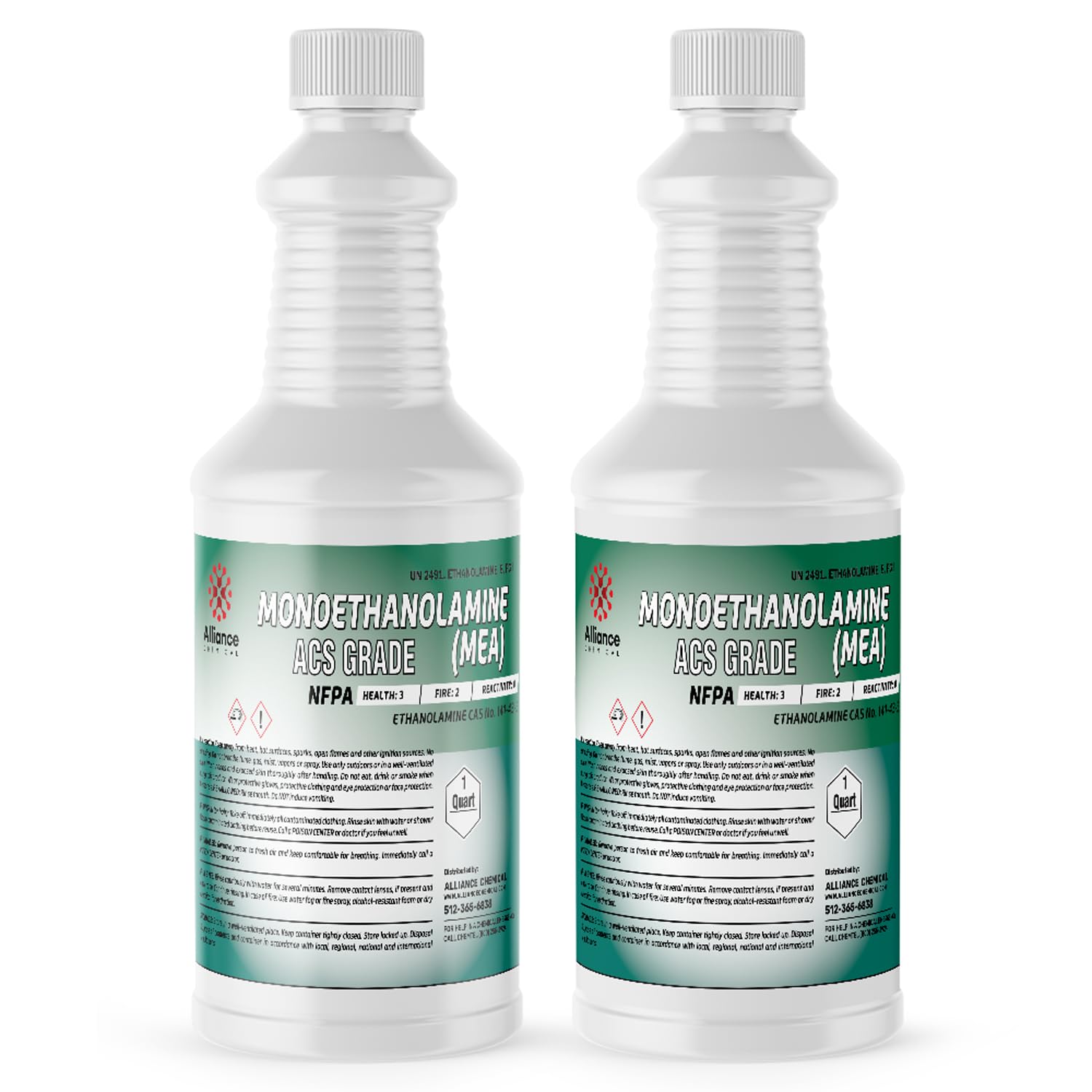 Monoethanolamine (MEA) ACS Grade by Alliance Chemical - 2 Quart Bottle - Lab Chemicals