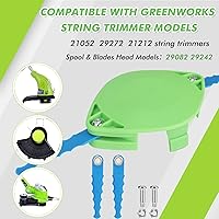 Vista 3 de Paquete de 32 cuchillas dentadas de repuesto 29242 29082 compatibles con Greenworks 24V 40V 21052 29272 y 21212 Weed Eater - Cabezal