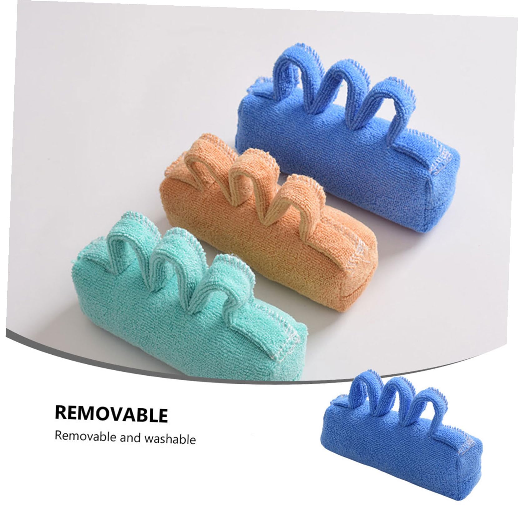 Bola de Tejido Azul Diseño Ergonómico Separadora de Dedos | Extraíble y Lavable, Fácil de Limpiar, Uso Cómodo para Mayores y Pacientes Encamados