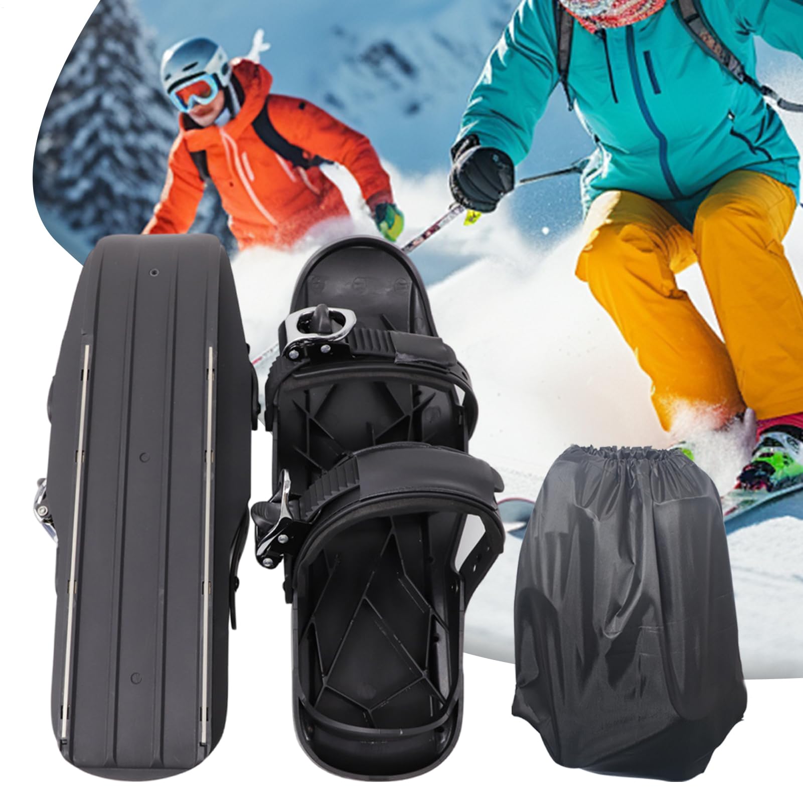 Snowblades Ajustables para Adultos - Miniesquís Cortos para Descenso y Freestyle | Compatibles con Cualquier Bota de Invierno | Ligeros y Portátiles, Ideales para Principiantes