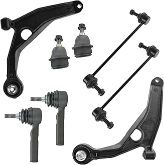 TRQ Front Steering & Suspension Kit Ball Joint Control Arm Sway Bar Stabilizer Link Tie Rod Compatible with 2009-2020 Dodge Journey