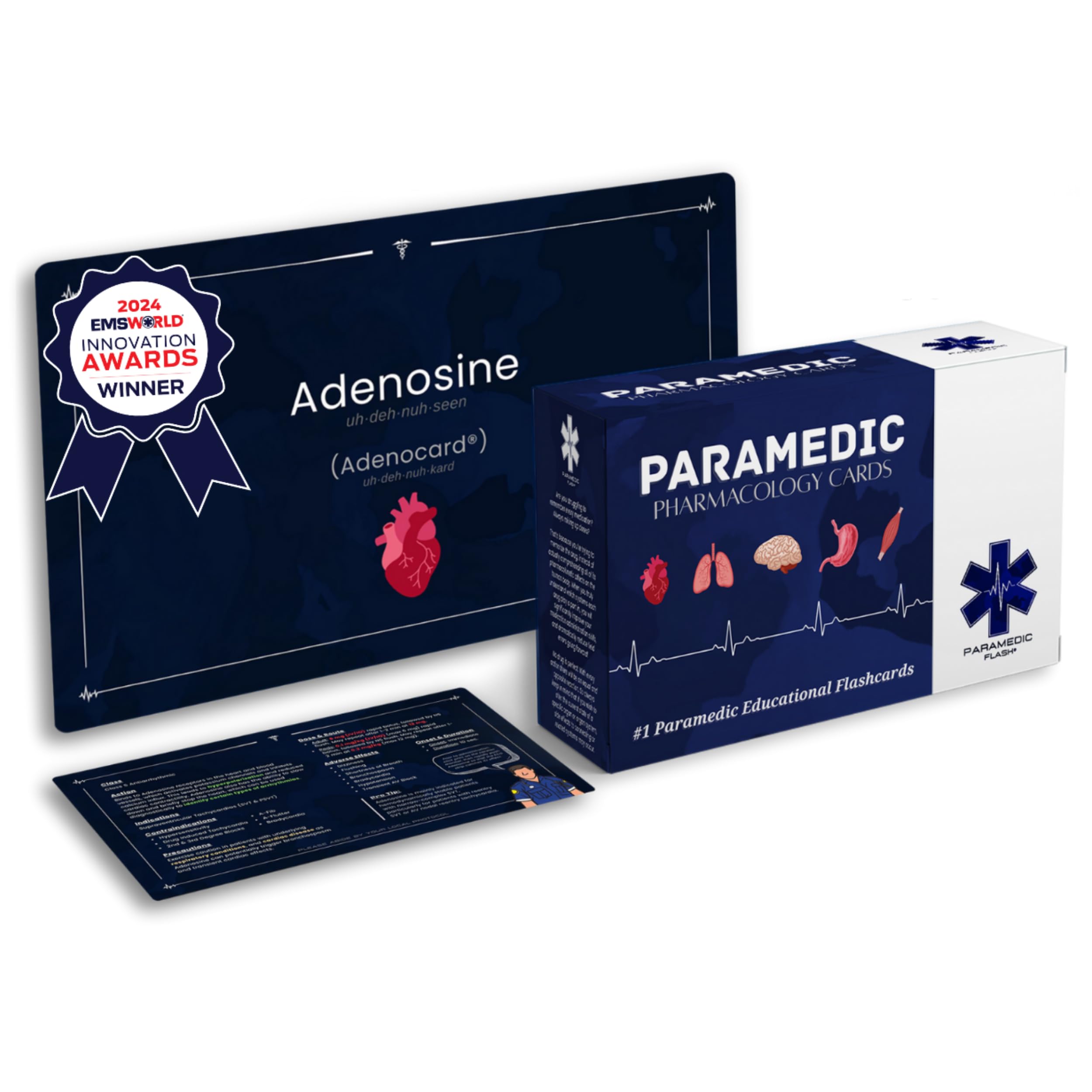 EMT & Paramedic Pharmacology Drug Study Flashcards & Pocket Guide With Test Questions, Dosage Formulas, IV Guages, Concentrations, Drip Rates, & So Much More For Students, EMTs, Paramedics, or Nurses.