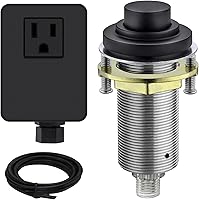 Vista 11 de Kit de interruptor de aire SinkTop (botón largo de latón completo) para eliminación de basura, bronce aceitado inalámbrico