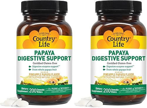 Miniatura 8 de Country Life Soporte digestivo de papaya 500 obleas