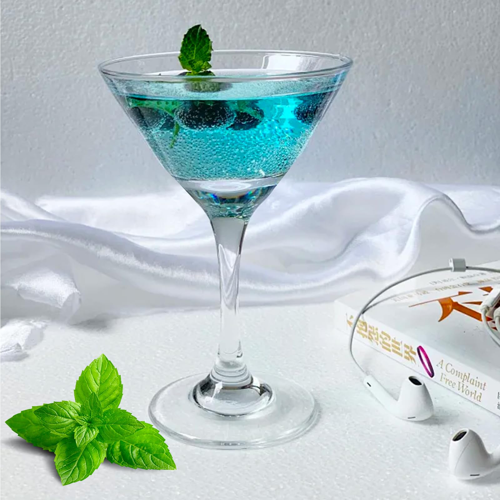 Lot de 6 Verres à Martini - 160 ml - Verres Cosmopolitan - Pour Fête, Maison, Mariages, Dîners