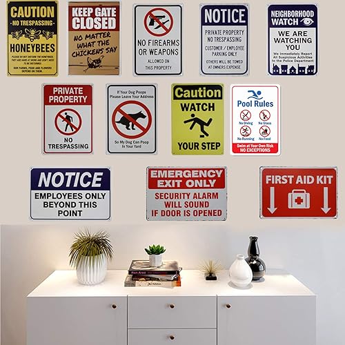 Miniatura 3 de AEIOUO - Cartel de metal para exteriores de metal para exteriores con mensaje "Clean If Your Dog Poops Please Leave Your Address So My Dog Can Poop