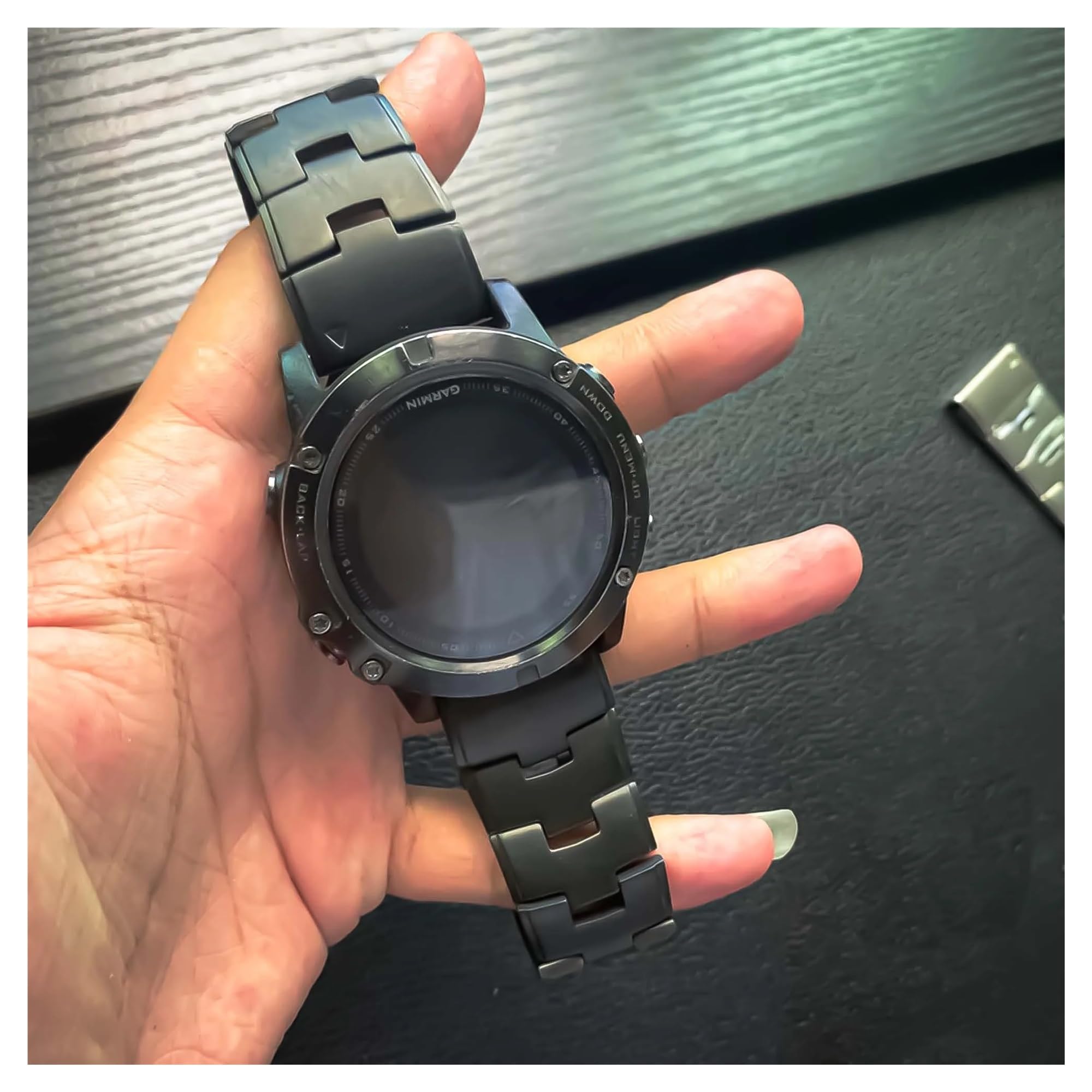 Bracelet titane 22/26mm à dégagement rapide compatible Garmin