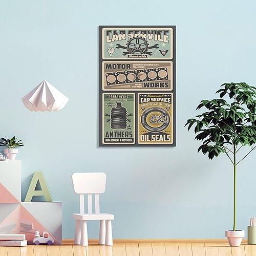 Miniatura 4 de TYOka Auto Parts Retro Minimalist Poster Home Canvas Wall Decoration Art Canvas Painting Posters And Prints Wall Art Pictures for Living Room