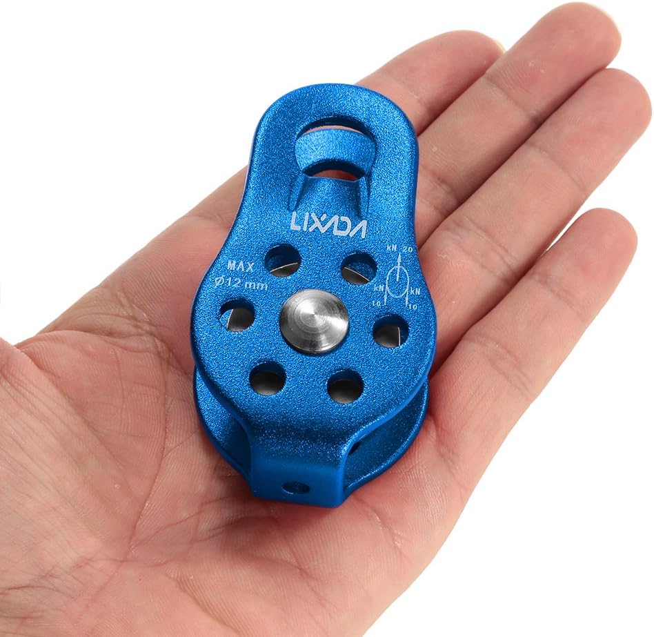 Lixada Climbing Pulley 20KN Fixed Single Pulley for Rock Climbing Caving Mountaineering Rescue