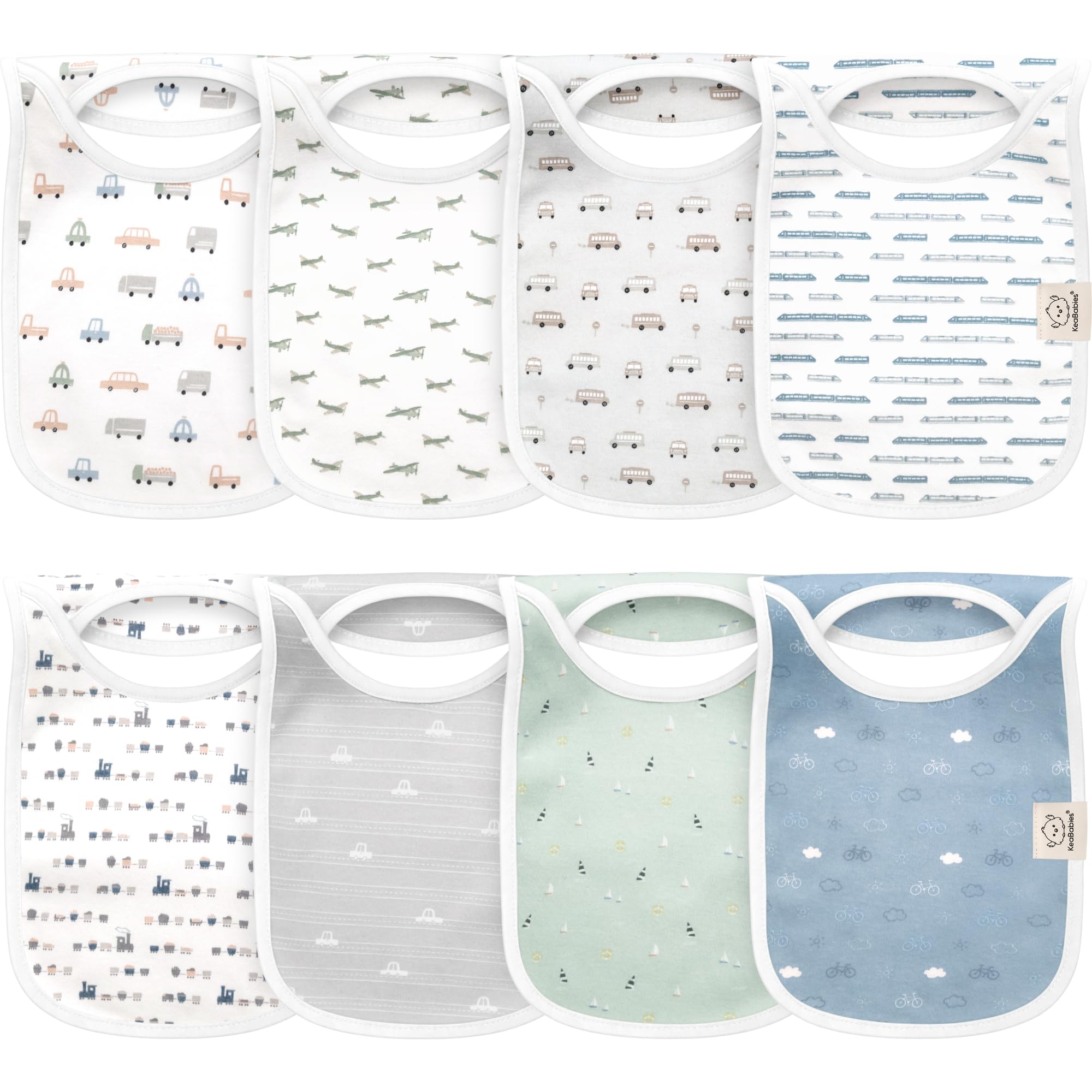 8-Pack Baby Bibs for Boys, Girls - Pullover Bibs for Baby Girl, Baby Boy, Baby Girl Bib, Baby Boy Bibs, Baby Bandana Bibs,Baby Bibs For Drooling And Teething,Infant Bibs,Newborn (Vessels)