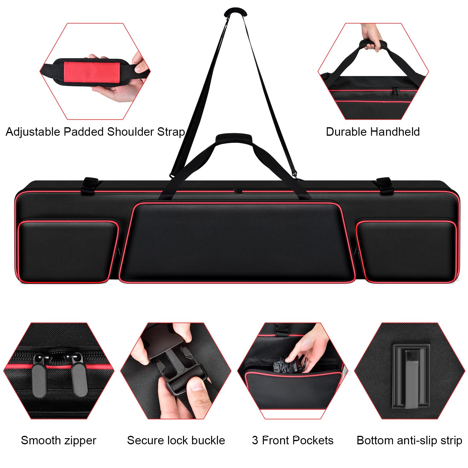 [Nur Tasche] Klaviertastatur-Hülle, kompatibel mit Yamaha P71/P45P/143B 88 Tasten gewichtete schlanke Digitalpianos, Reise-Tragetasche für elektrische, mechanische Tastaturständer, für Aktivitäten im