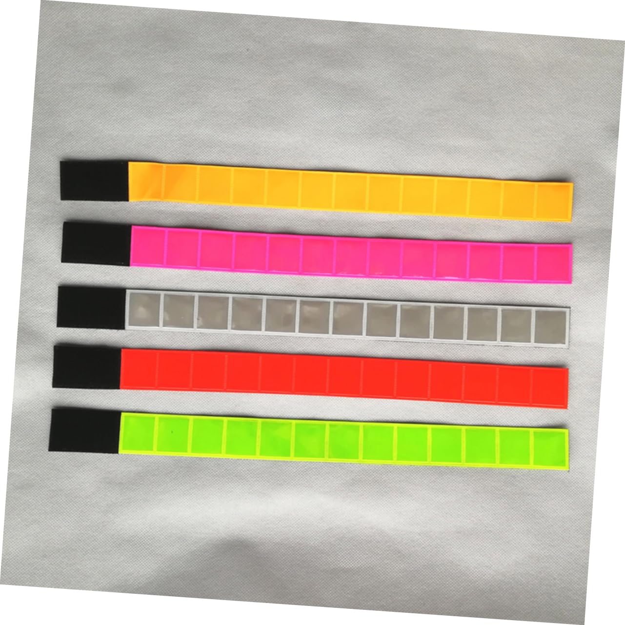 Kisangel 12 Uds Banda Reflectora para Ciclismo Muñequera Pulsera Pulseras Reflectantes Pulseras Luminosas Pulsera para Correr De Noche Brazalete Fluorescente Cinturón De Tira