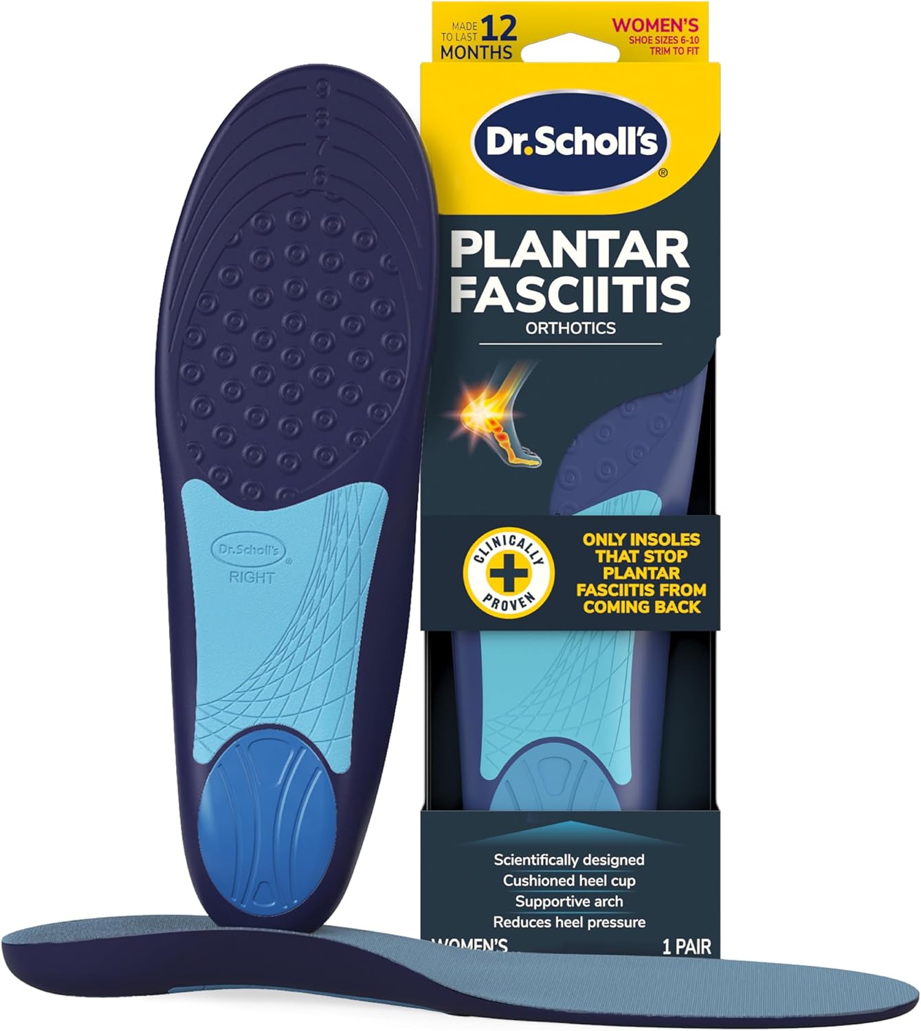 Dr. Scholl’s Plantar Fasciitis Pain Relief Orthotic Insoles