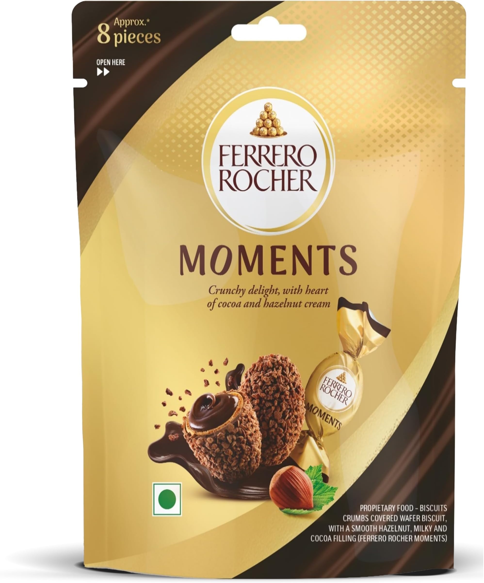 Ferrero Rocher Moments 8 pralines Chocolate Pcs 46.4 gm