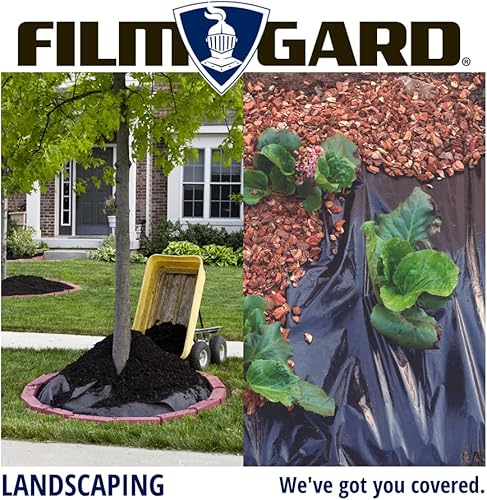 Miniatura 4 de Film-Gard 625922 Láminas de plástico para construcción, 10 pies de ancho x 100 pies de largo x 4 mil de grosor, transparente