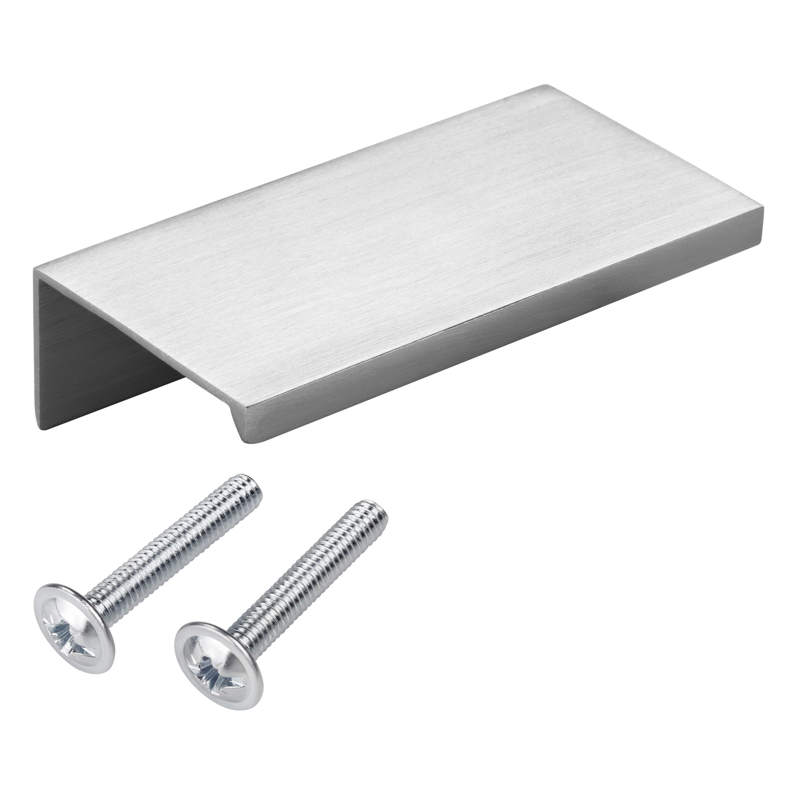 SOTECH Set di 5 maniglie di profilo per mobili in alluminio SEARL 70 mm Aspetto Acciaio Inox Maniglia per Cassetti Maniglia da Cucina