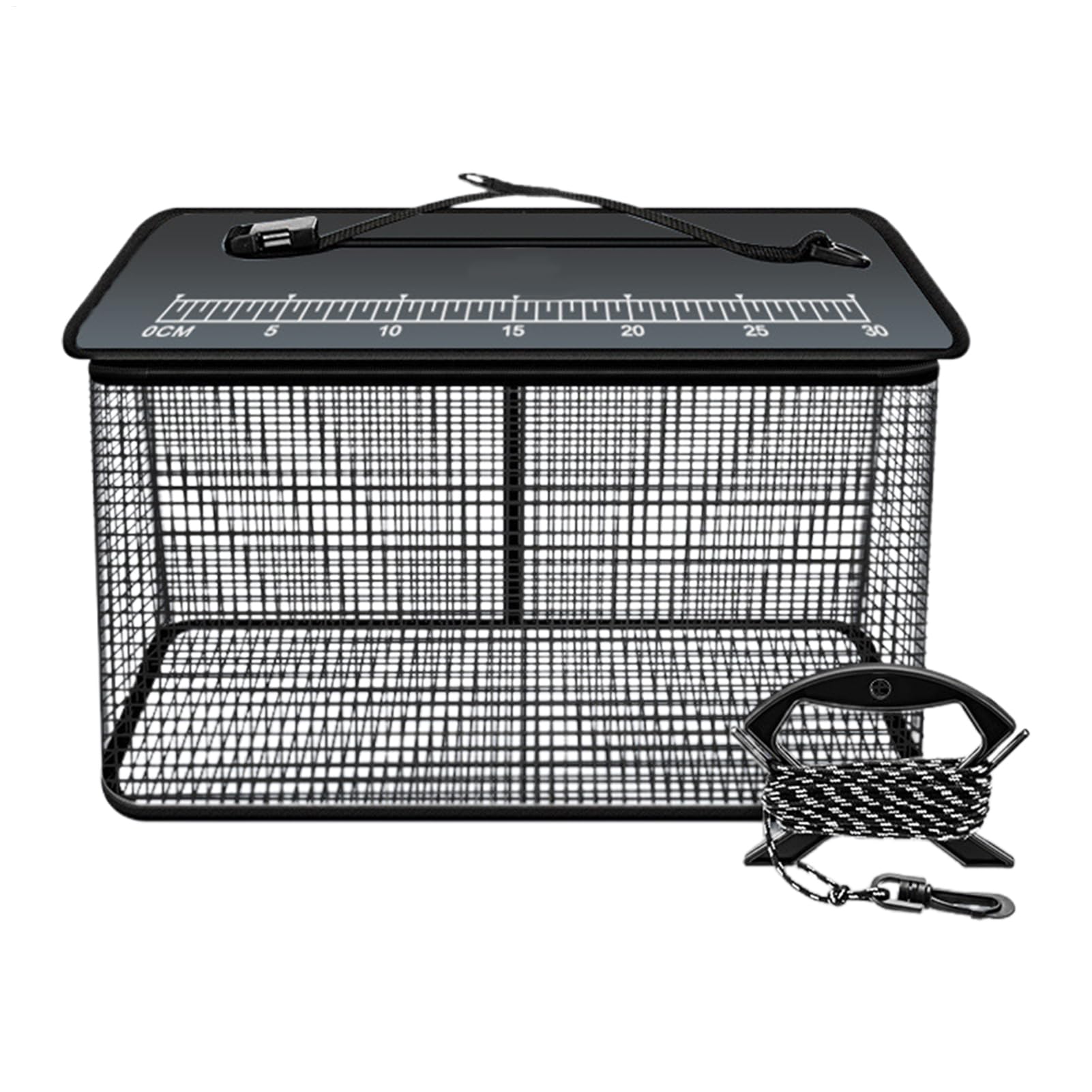 Secchio da – secchio per esche da | 47 l galleggiante | rete portatile da con corda anti corda | Trap pieghevole – contenitore per acqua salata – minnows e acqua