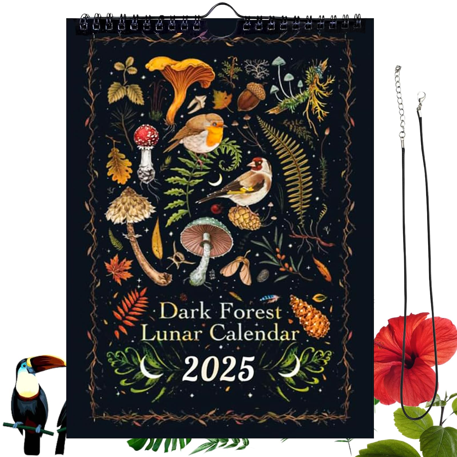 2025 Dark Forest Lunar Calendar Colorful Mysterious Animals Wall Calendars 2025 Wall Calendar - Jan 2025 - Dec 2025 Calendar Planner 2025 for Home, Office (Full Colour, 29 * 21cm/ 11.4 * 8.26in)