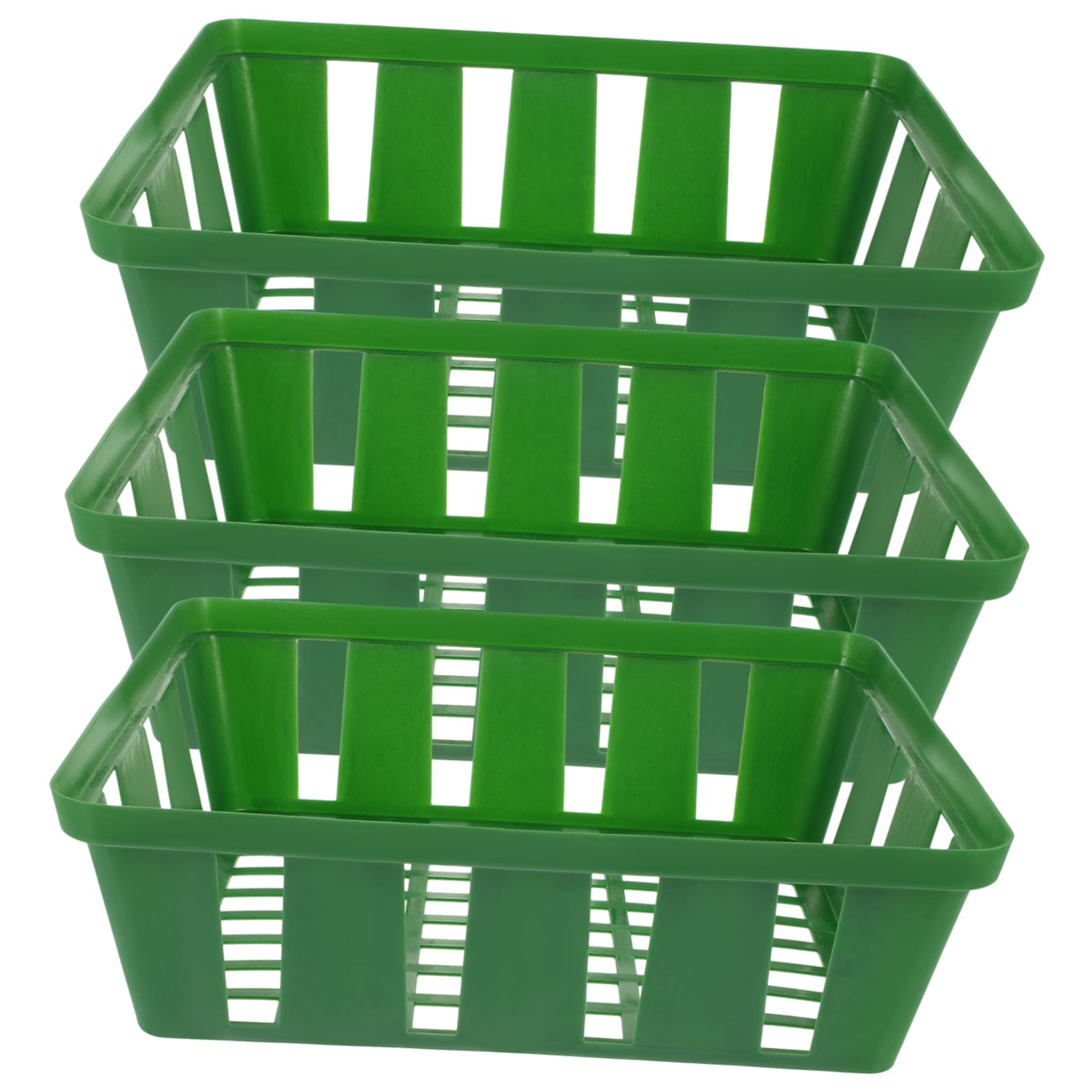 VANZACK Bandeja De Canasta De Plantación Hogar Envase Macetas Maceteros para Bote Ollas De Plántulas Cestas De Siembra Maceta De Vivero De Plantas Páginas Verde 3 Piezas X 4