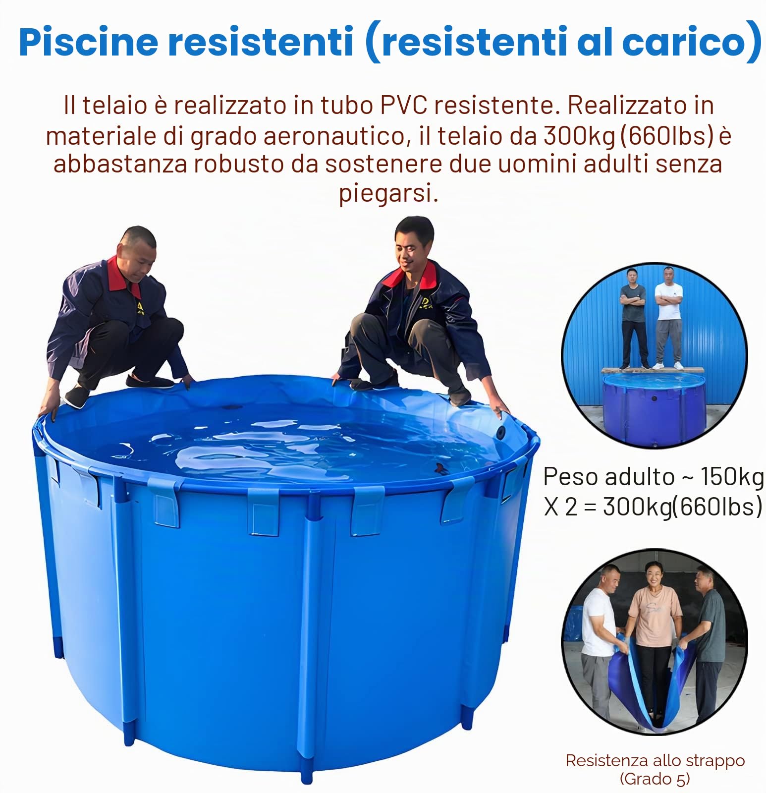 Piscina Fuori Terra/ Telaio Acciaio 1m 1.5m 2m 2.5m 3m 4m 5m 6m 7m 8m 9m 10m Diametro Piscina Rotonda Fuori Terra, Gonfiabile Profondo 60 80 100 120cm Extra Large Frame Pool / Piscine Incorniciate ( C