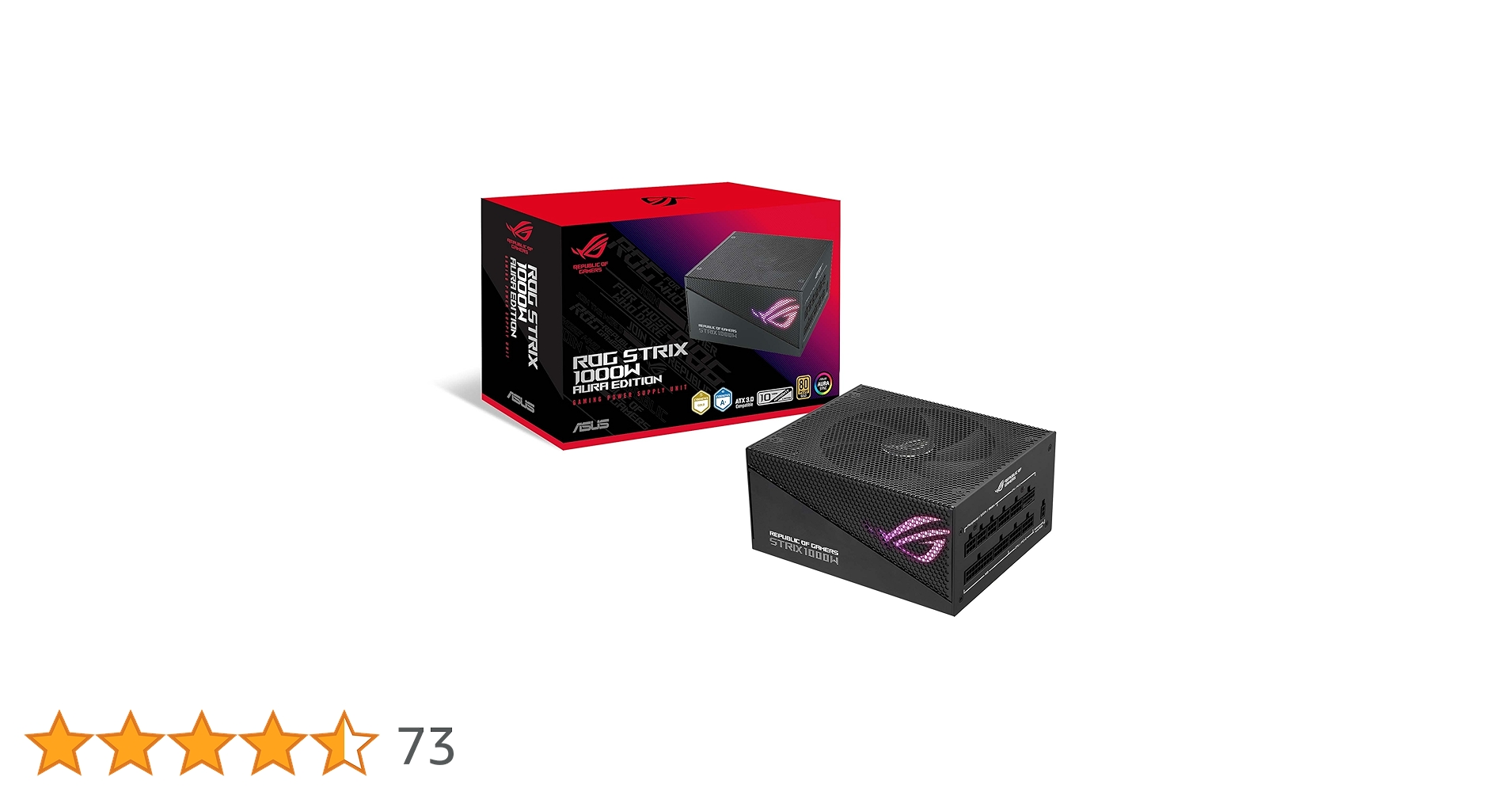 ASUS ROG‑STRIX‑1000G（1000W Gold）電源ユニット ROG STRIX 1000W Gold Aura Edition | ROG Strix | Gaming Power