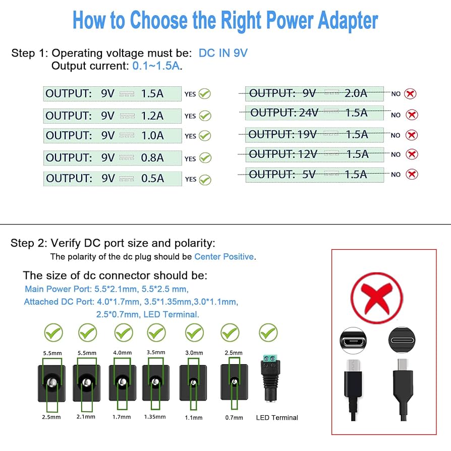 Ovatone Power Supply 9V DC 6ポート Amazon.com: 9V AC/DC Adapter for Line 6 POD HD HD300 HD400