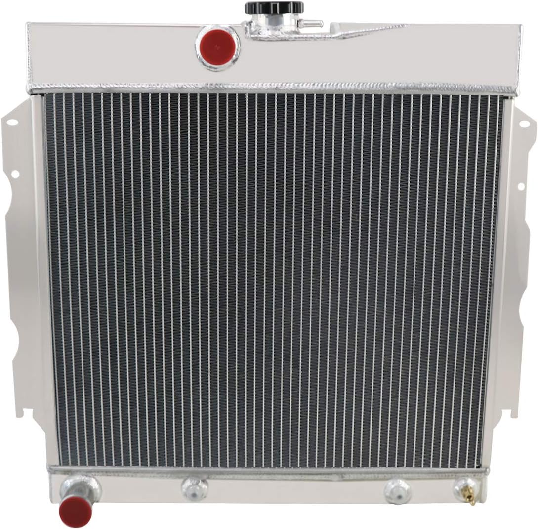 4 Row 22 Inches Core Aluminum Radiator Compatible for 1963-1969 Dodge Plymouth Fury Charger Dart Coronet Savoy Satellite V8