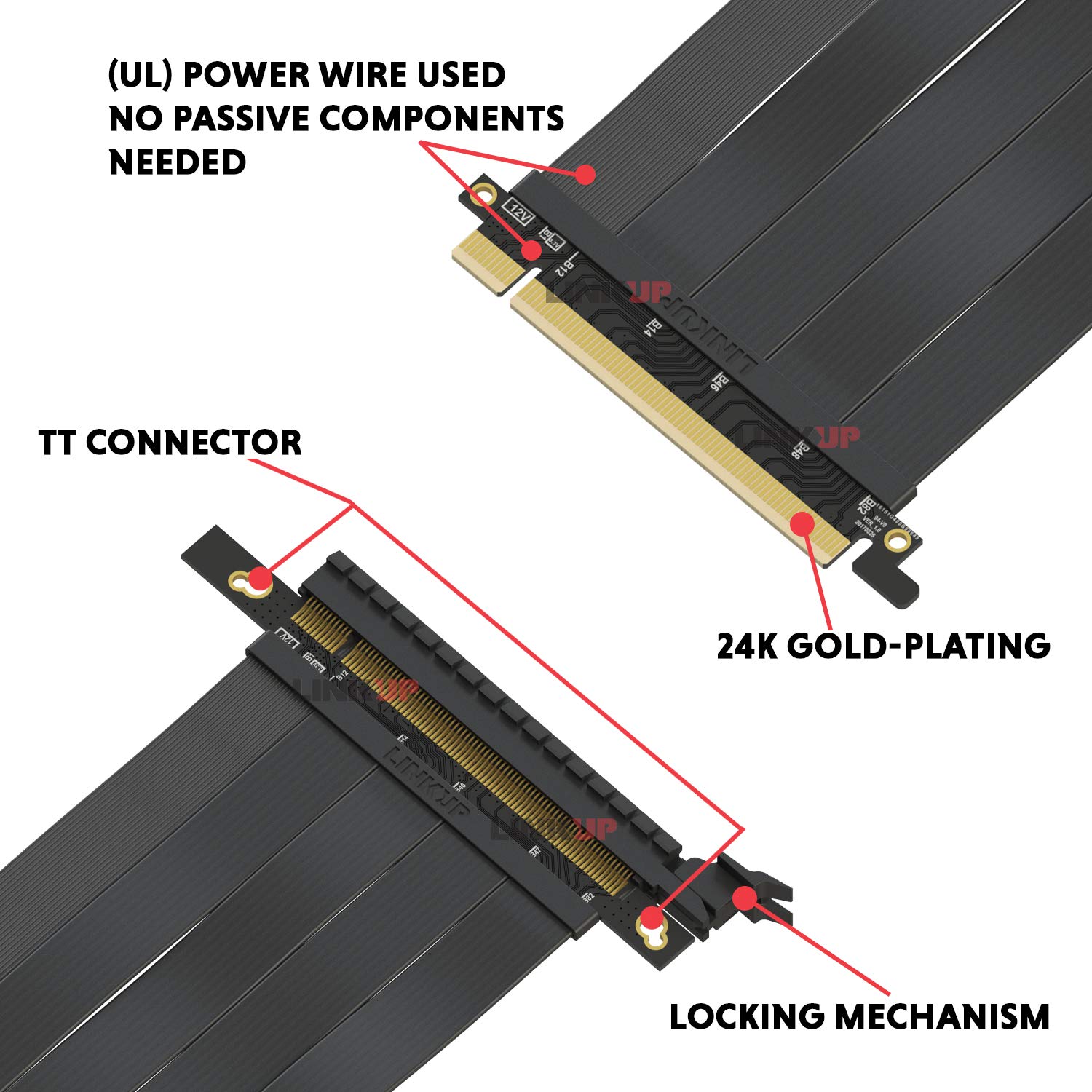 Cavo PCIe 3.0 16x 64GB/s Shielded TT Compatibility - Dettaglio