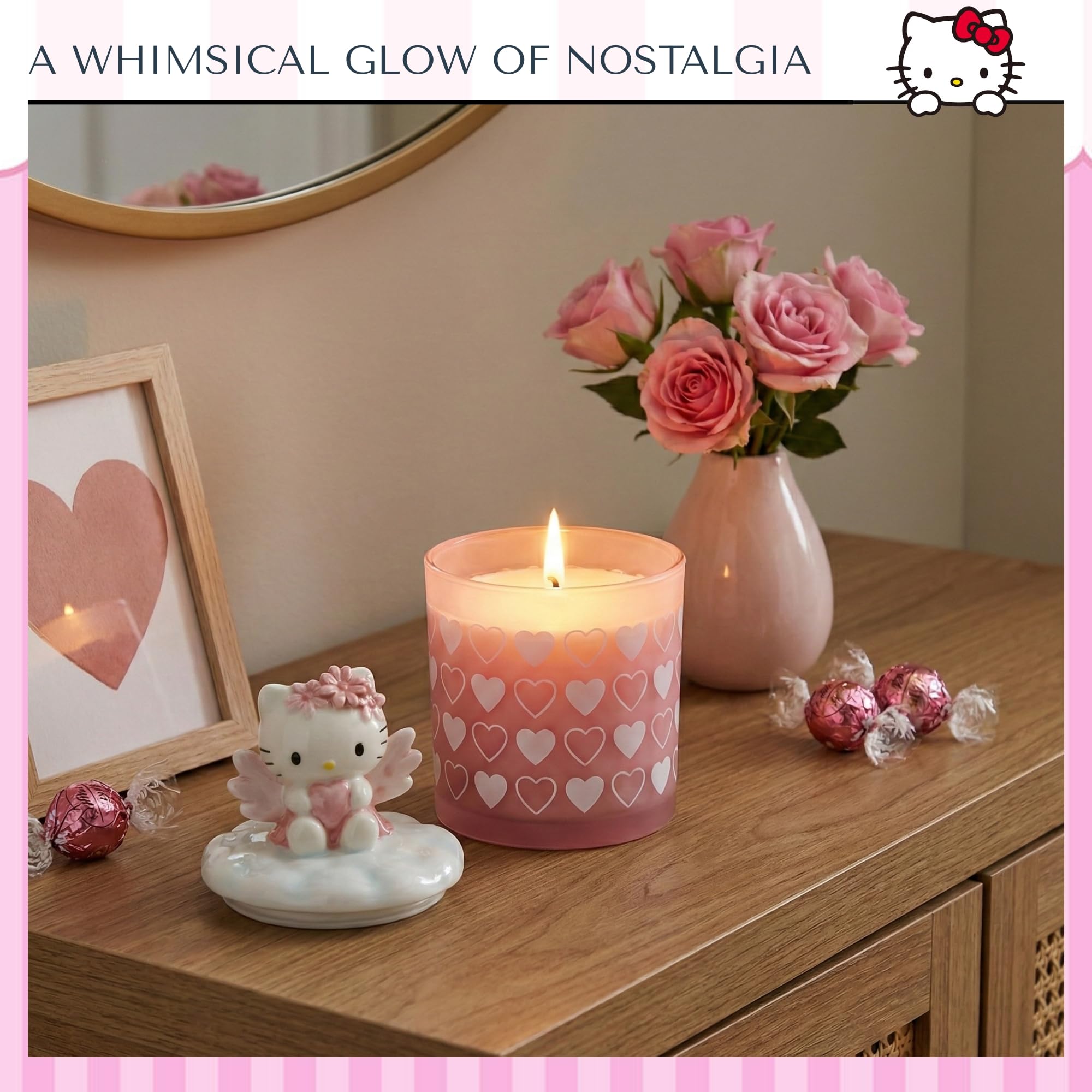 Amazon.com: Hello Kitty Angel Lidded Glass Soy Candle, 4.25