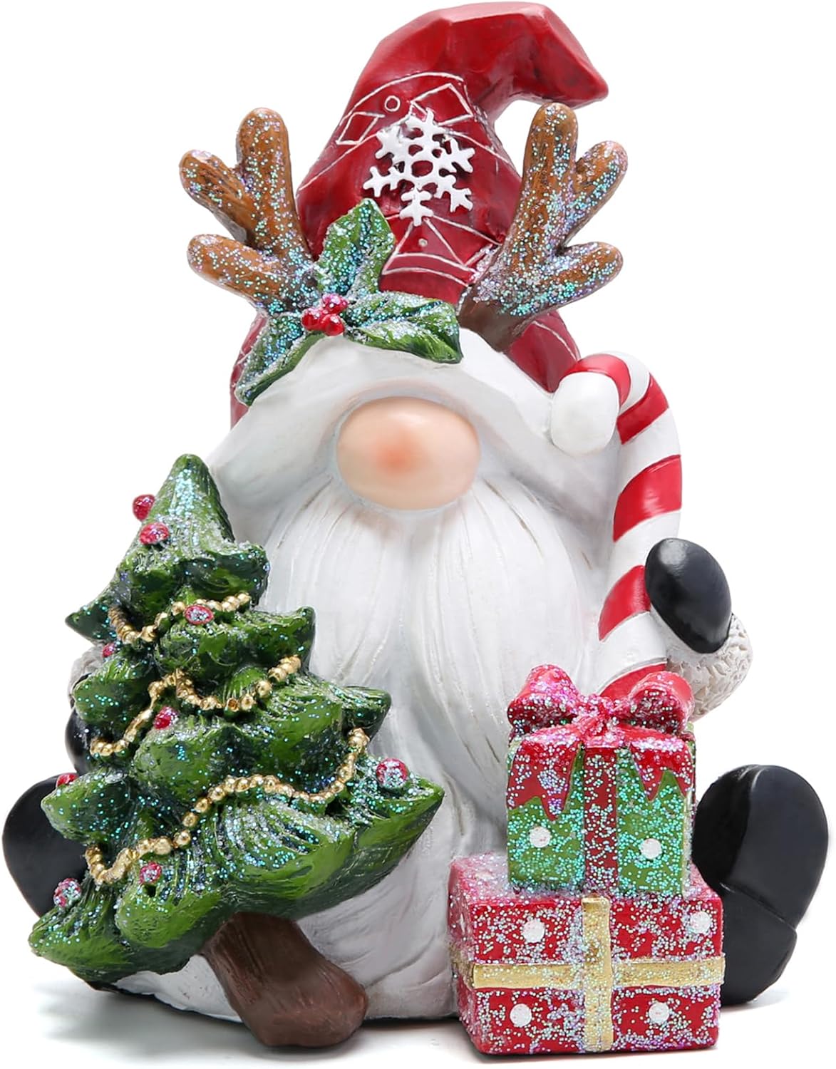 Hodao Christmas Gnome Decor Winter Table Swedish Tomte Elf Dwarf Figurines Decor Indoor Home Office Decorations Winter Gift for Familys & Friends