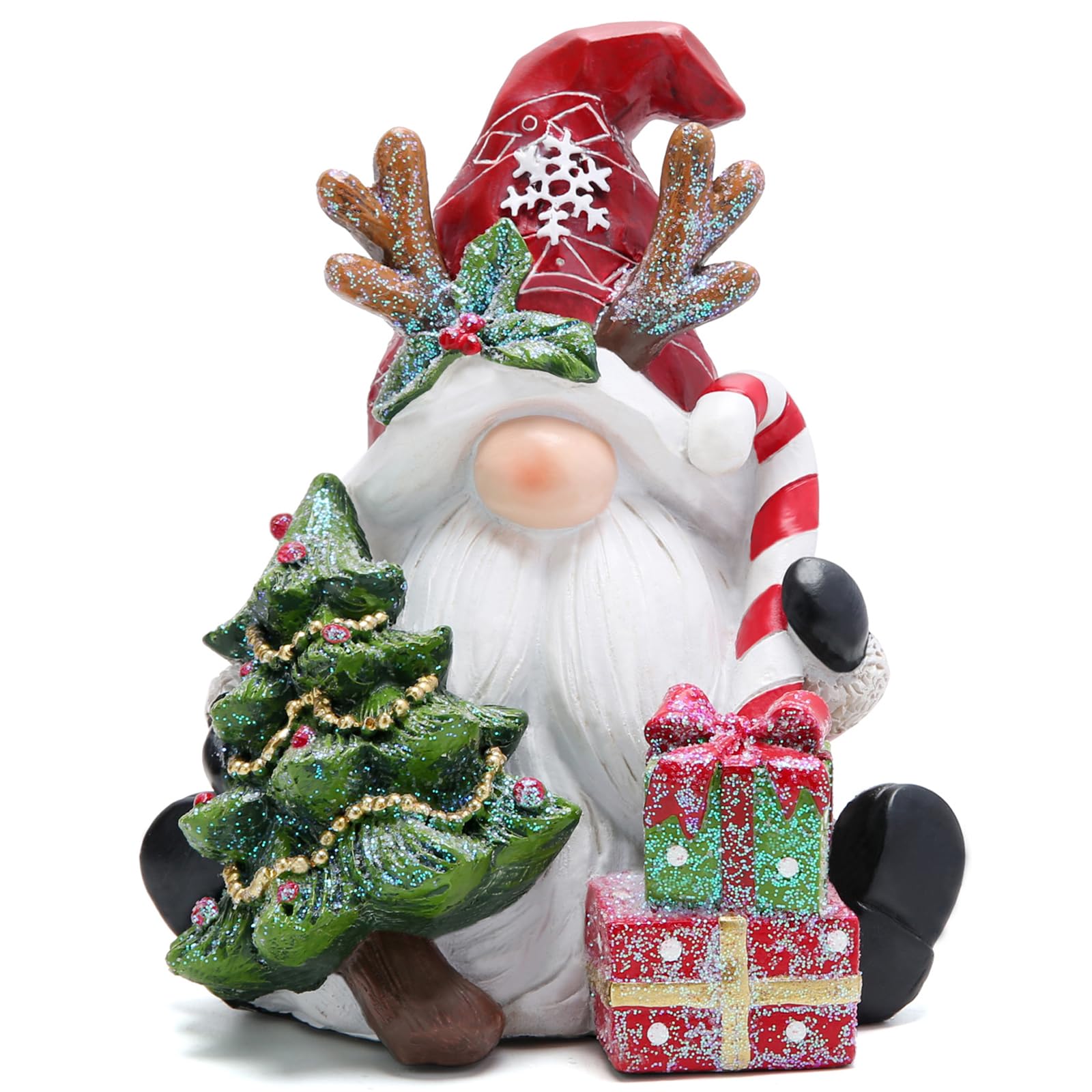 Hodao Christmas Gnome Decor Winter Table Swedish Tomte Elf Dwarf Figurines Decor Indoor Home Office Decorations Winter Gift
