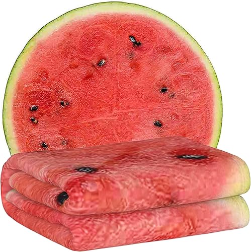 Miniatura 2 de Manta envolvente de sandía, suave forro polar de microfibra de primera calidad, regalos novedosos para adultos, niños y adolescentes, 60 pulgadas
