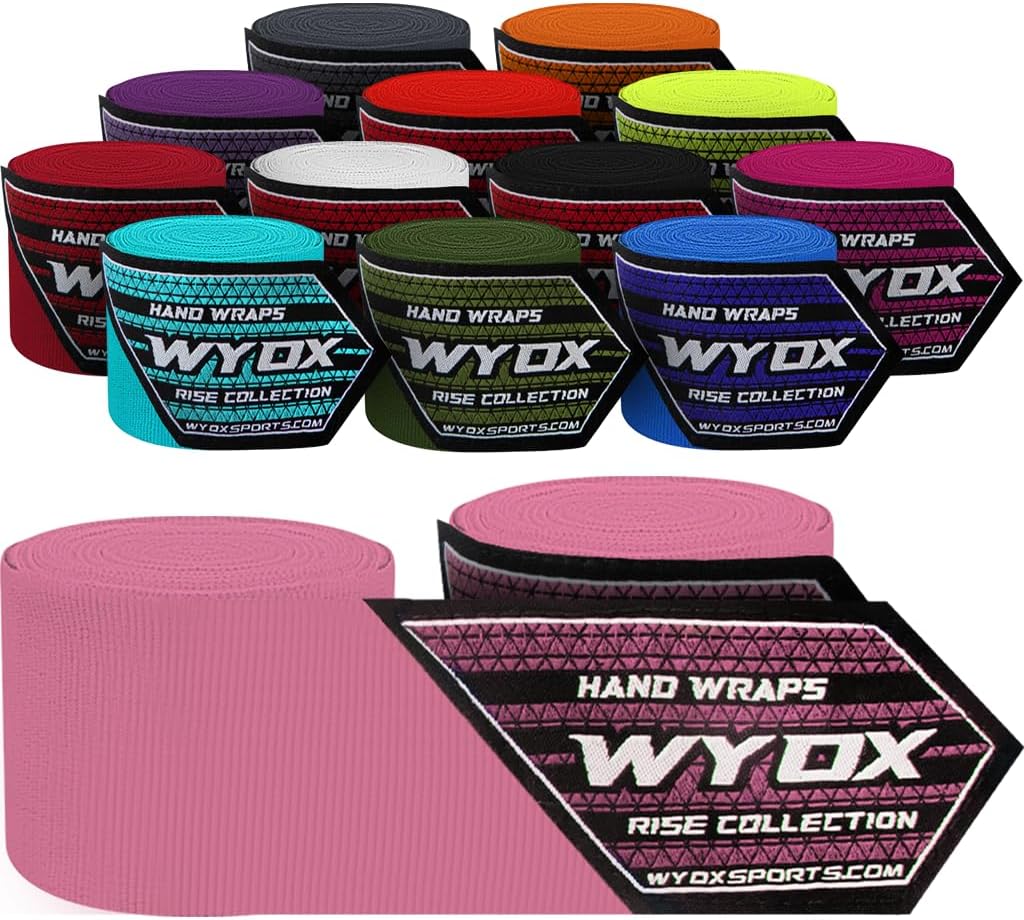 WYOX 4.5m Boxing Hand Wraps with Thumb Loop - Mexican Style Inner Gloves for Muay Thai MMA Kickboxing Wrist Support