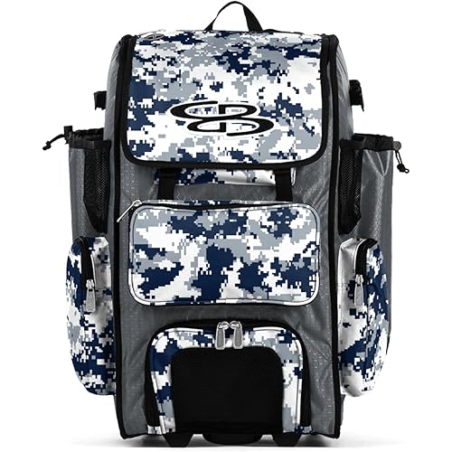 Boombah Superpack Hybrid Rolling Bat Bag Digital Camo - Multiple Colors - Wheeled & Backpack Version