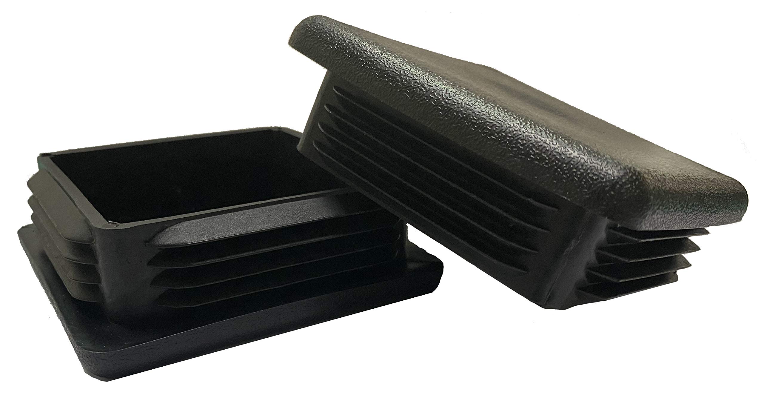Protection Force 4" 102mm (Pack of 2) Square OD Tubing Plastic Insert Plug, Tubing Post End Cap, Chair Glide