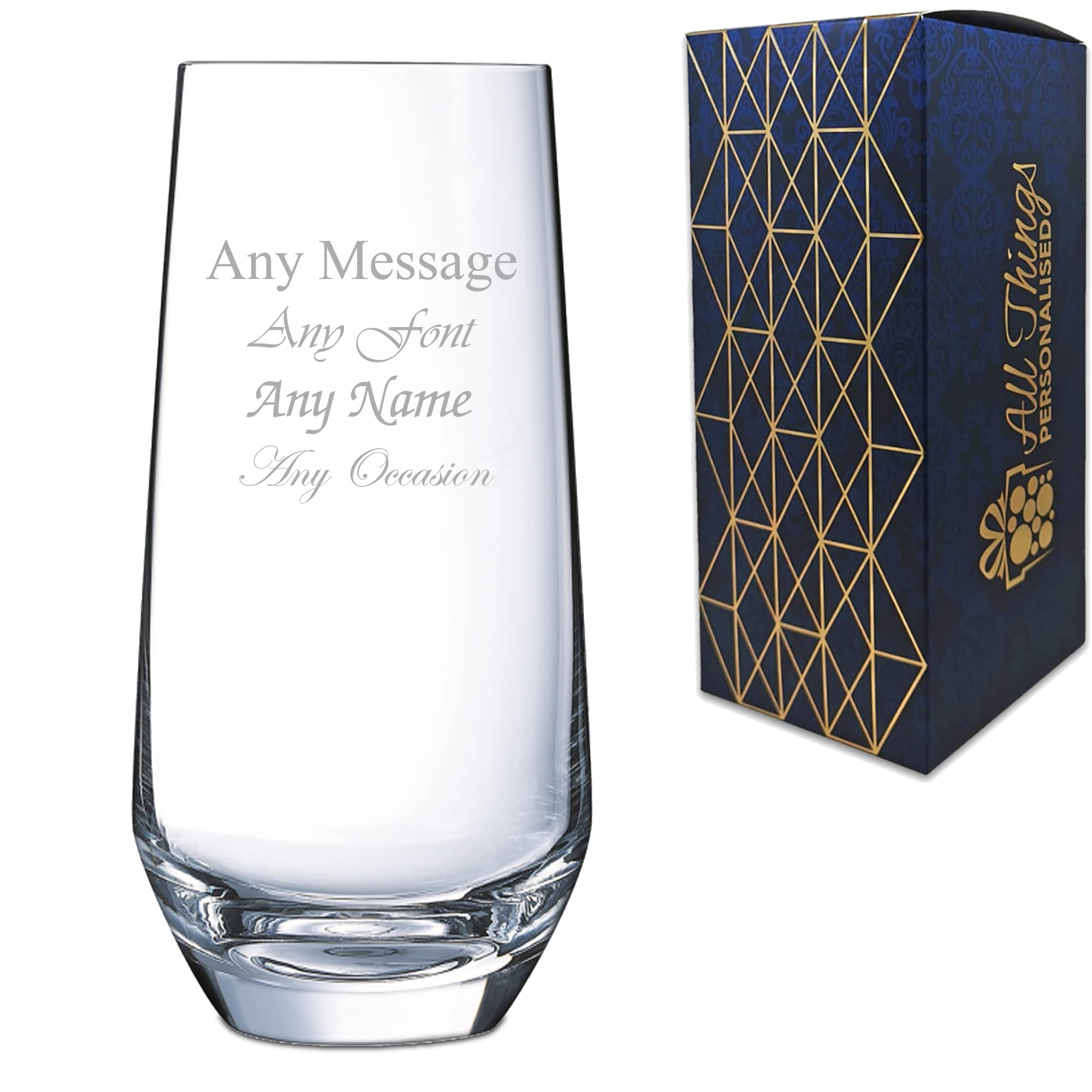 CNC Group Personalised Engraved Lima Hiball 15.75oz, Personalise with Any Message for Any Occasion, Stylize with a Variety of Different Fonts, Gift Box Included, Laser Engraved