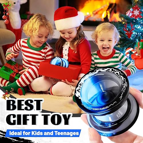 Miniatura 6 de AOE Responsive Yoyo Professional para niños de 8 a 12 años, Yoyo insensible con hoyuelos profundos para trucos de giro con 10 cuerdas, funda, kit de