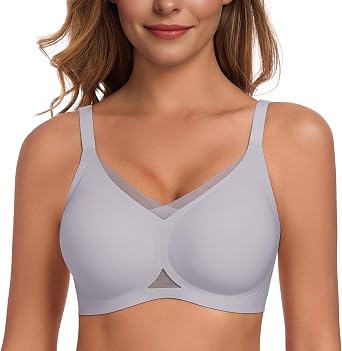 Gailife Womens Wireless V Mesh Comfortable Bra Seamless Bralette Push Up Bras No Underwire Supportive Tshirt Everyday Bras