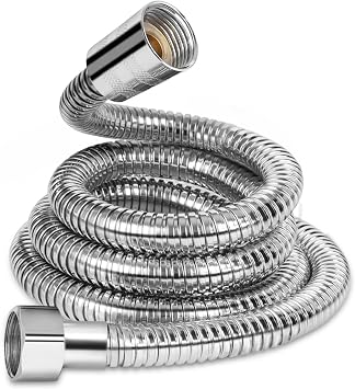 RUIXUE  Shower Hose 1.5m, Stainless Steel, Flexible and Kink-Free, Easy-to-Clean electroplated Surface, Features a  ' Connection. 150, Centimeters