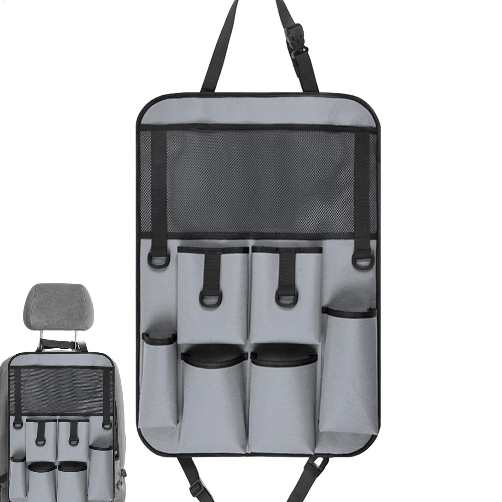 Organisateur de siège arrière de voiture imperméable et sac de rangement réglable pour dossier