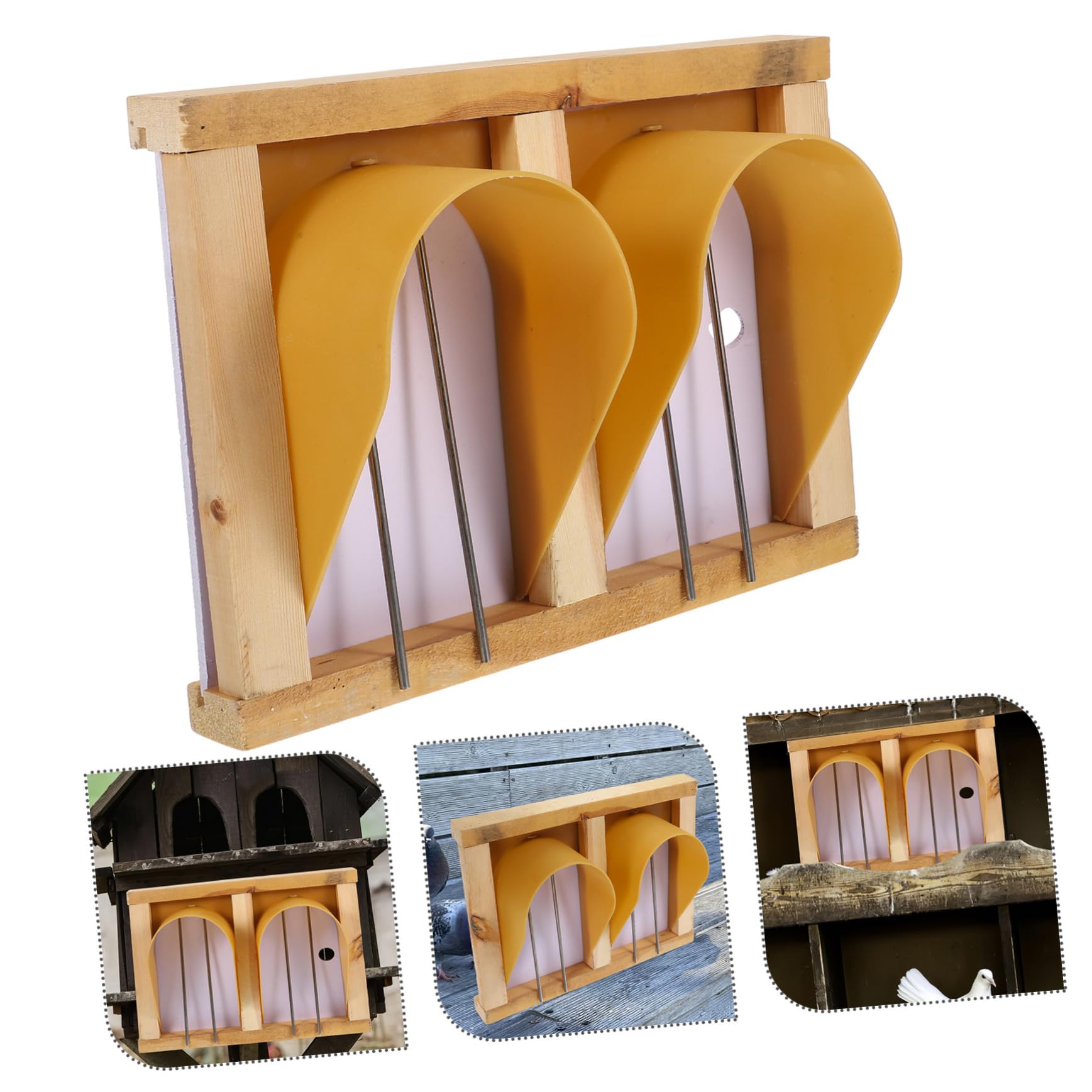 Porta D’Ingresso per Piccioni da Corsa in Legno e ABS, Ampia e Sicura per Gabbia, Stile Europeo, Accessorio per Uccelli