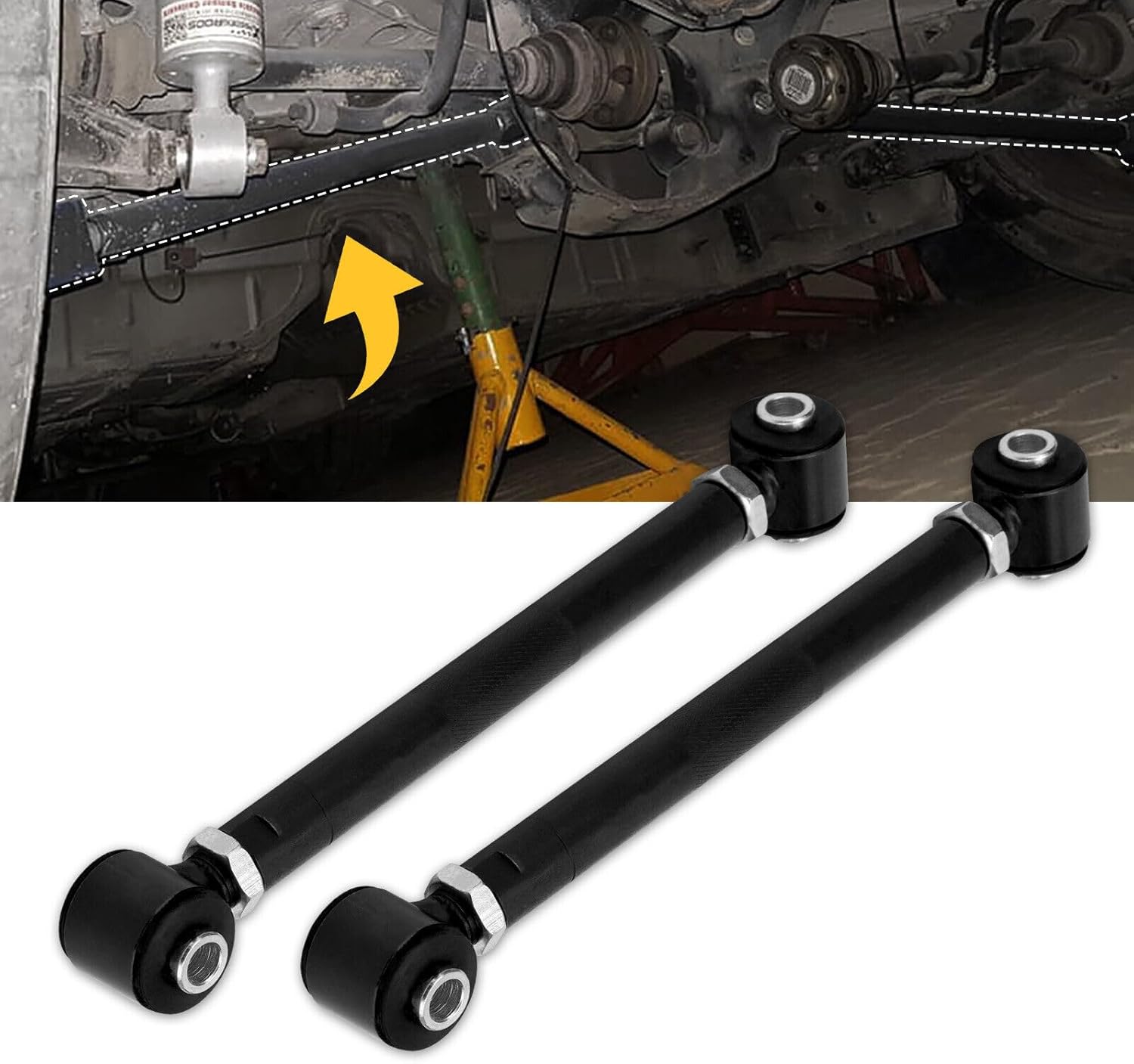 4 Pcs Rear Left & Right Lower Camber Control Arms Alignment Toe Compatible with Honda Accord, Acura RL TL TSX 2003-2007 Adjustment Range -2.00 to +4.00, BPXCHJ749-HA
