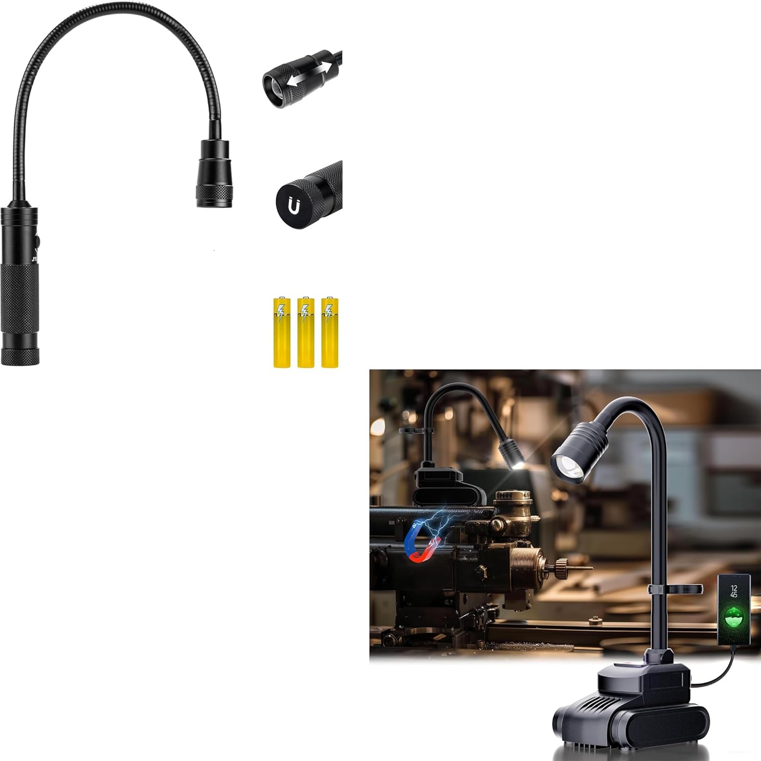 Flexible Work Light & High Capacity Gooseneck Work Light